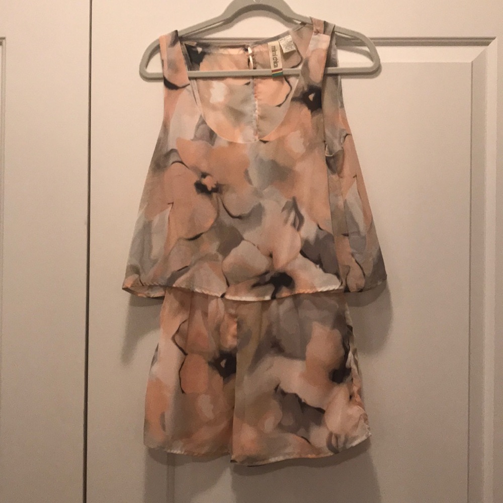 Split Back Draped Romper - image 1